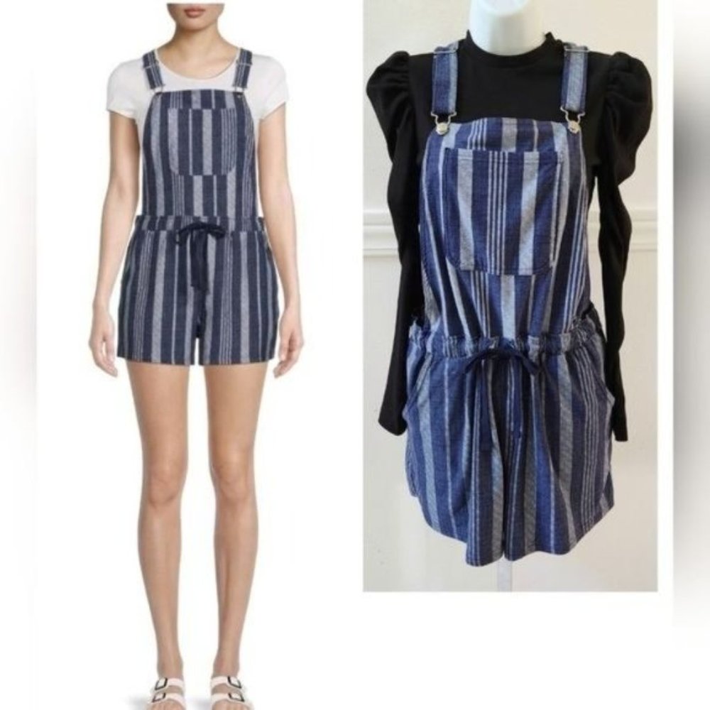 No Boundaries Juniors Shortalls Semi-fitted Dark Navy Str - Picture 2 of 15